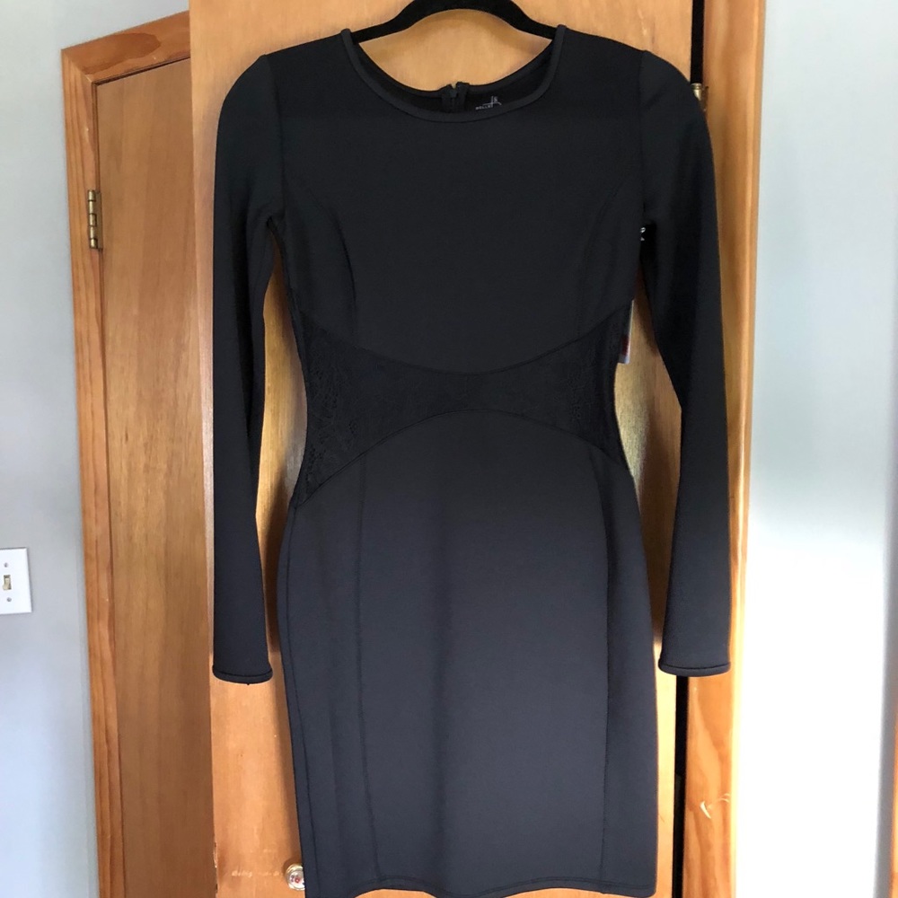 Long sleeve Black Mini Dress